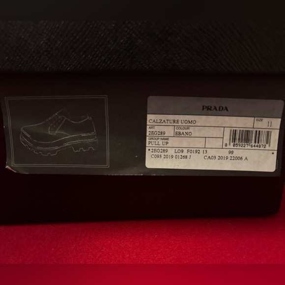 Prada 2024 Monolith Brown Leather Derby Shoes (BRAND NEW :Store display) Size 11 - Picture 8 of 9